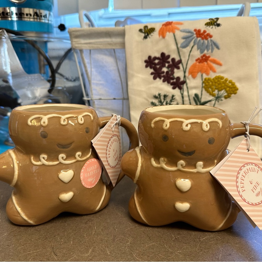 Peppermint & Pine Gungerbread man mugs